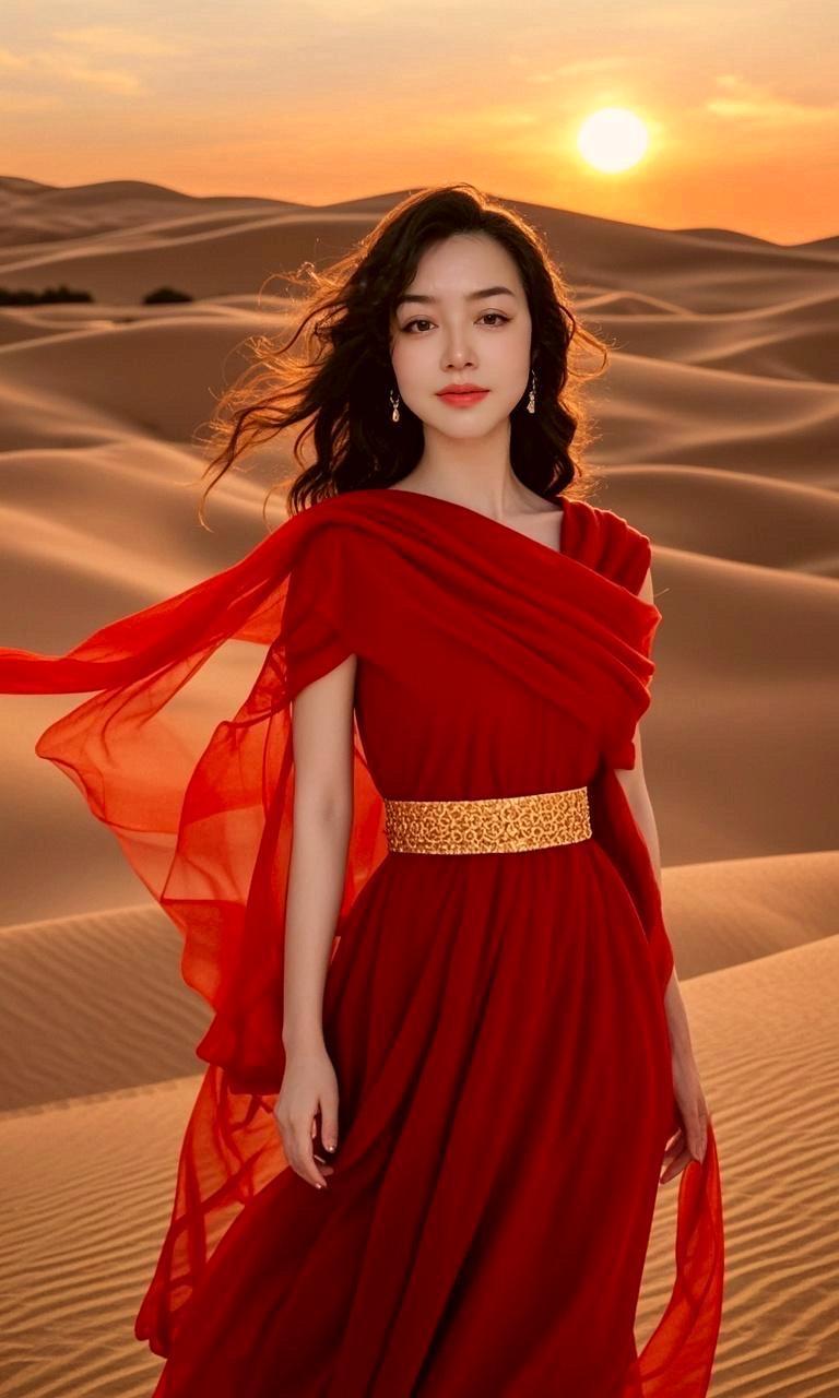 #AI夕照驼铃影