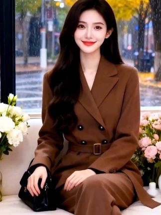 【赠运费险】2025秋冬季高级气质新款女装香风毛呢外套阔腿裤 #高级感#一眼就爱上的时尚毛呢套装#小个子显瘦穿搭#显高显瘦显腿长 #穿出自己的风格