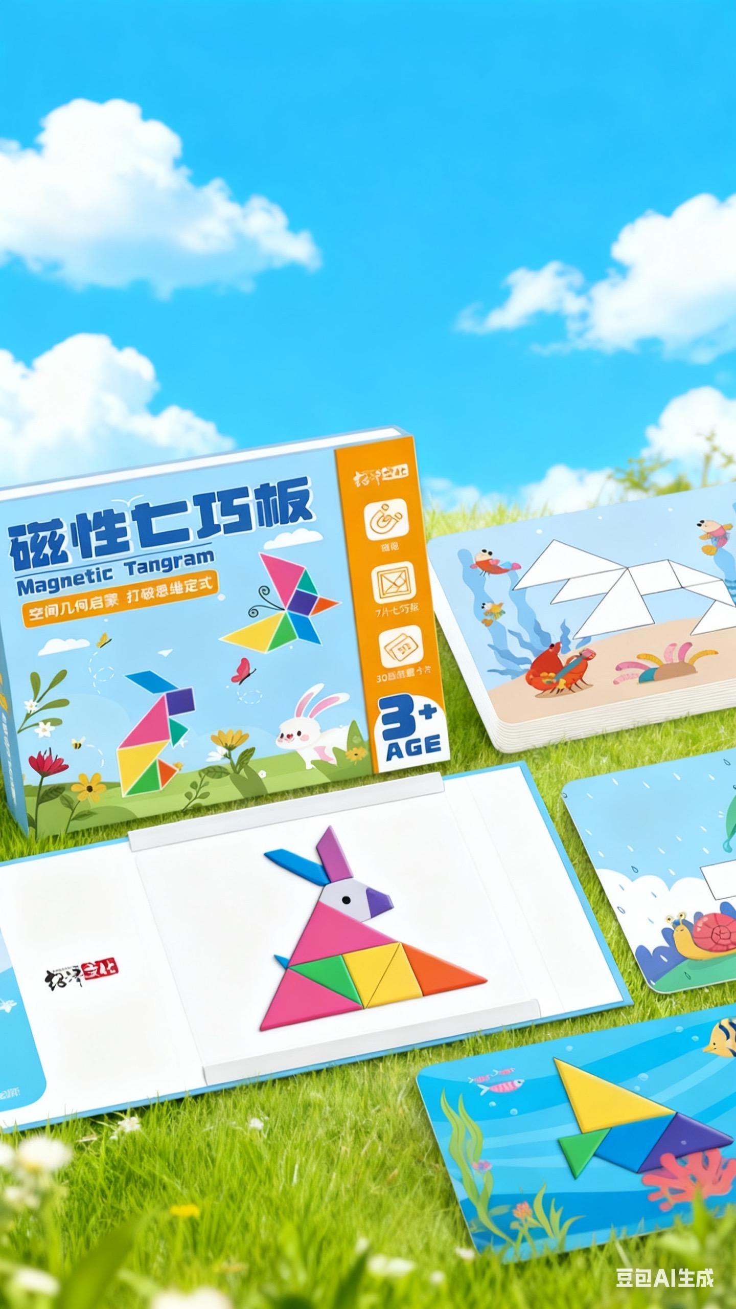 #每天跟我涨知识 老师都在夸的七巧板几块板拼出动物建筑孩子玩一下午都不腻锻炼,动手又开发大脑开学必备的 神器