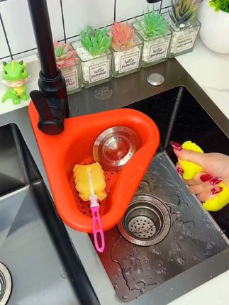 加厚沥水篮厨房水槽家用剩饭剩菜过滤挂篮水池滤水篮沥水架收纳#水槽中间放上这个#沥水篮 饭菜残渣不再烦恼,清理简单不占地方,水槽再也不堵了#天鹅沥水篮