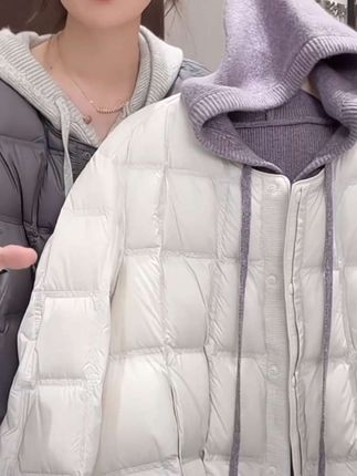 IMFLY金小金自制女装 90鸭绒羽绒服DYW9865秋冬新款轻薄圆领外套#时尚气质穿搭 #女装时尚穿搭 #时髦穿搭 #时尚女装穿搭 #时尚休闲穿搭