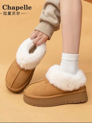 【琥珀流光】拉夏贝尔时尚翻毛雪地靴女冬季新款加绒防滑保暖棉鞋子#便宜又好穿 #鞋子控 #美鞋推荐 #美鞋潮鞋 #网红拖鞋