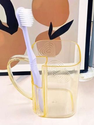 轻奢牙刷区分透明塑料漱口杯自带牙刷仓情侣漱口杯(4个装)正品