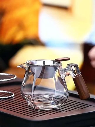 高硼硅玻璃加厚公道杯,带茶漏分茶器,功夫茶具,一体过滤泡茶公杯#公道杯#分茶器#茶漏#公杯#功夫茶具