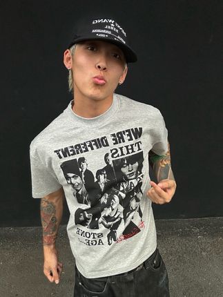 重磅索罗娜凉感正肩收领口收腰线小众印花T#夏季穿搭 #短袖t恤 #品质男装 #男生穿搭 #百搭上衣