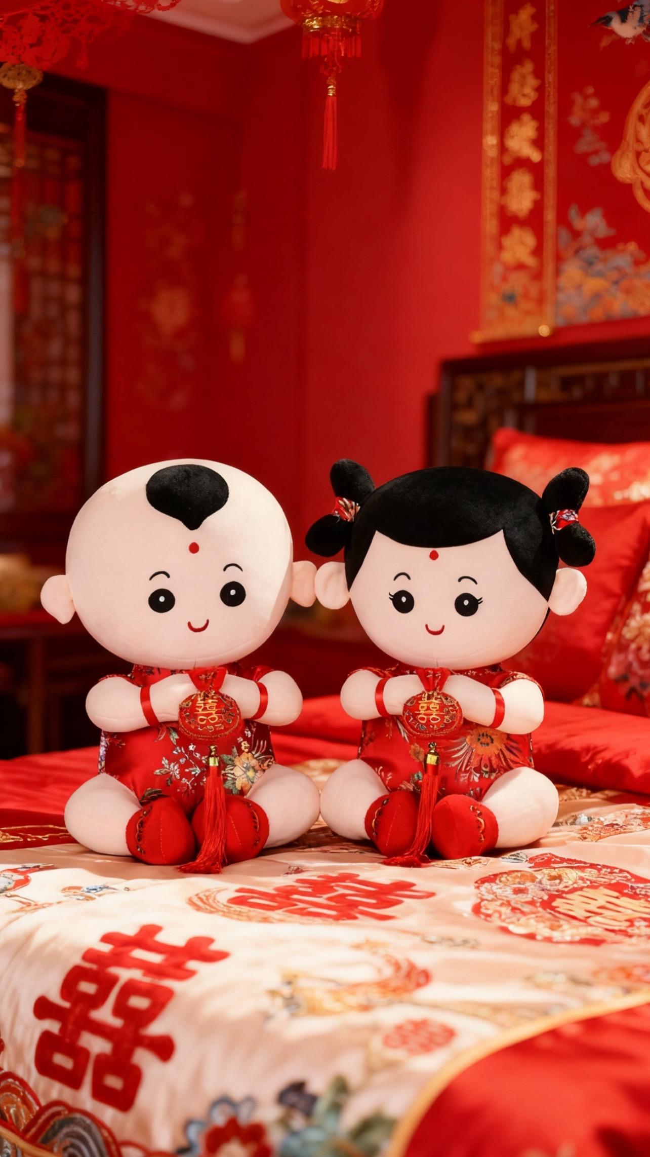 #结婚压床娃娃 #压床娃娃 #结婚习俗 #压床娃娃一对 #结婚