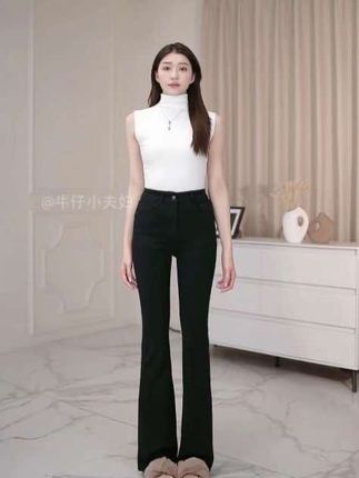 小微喇夏秋超柔面料四面弹修身显瘦牛仔裤#穿搭女装 #显高显瘦 #裤子穿搭 #时尚穿搭 #女装穿搭