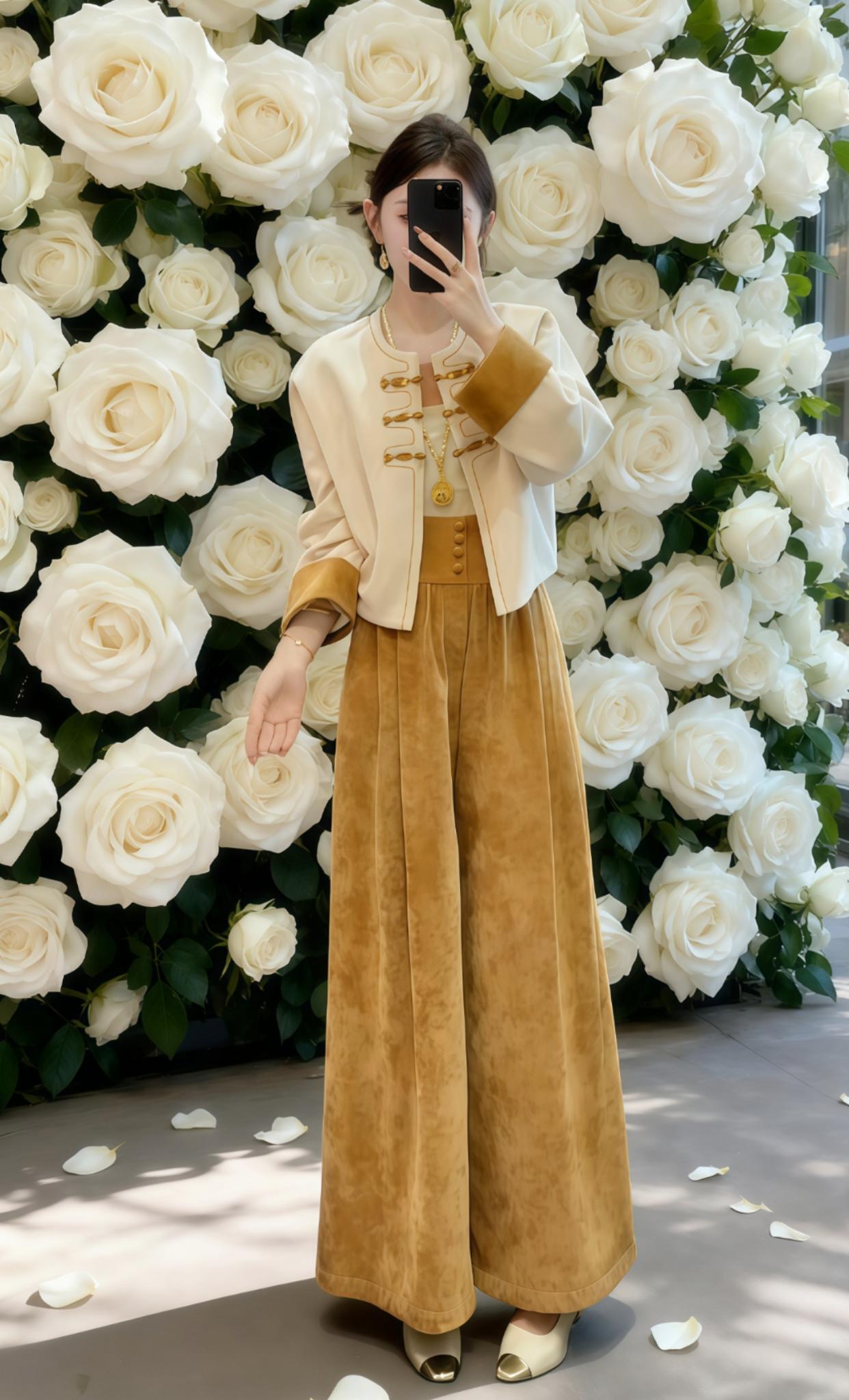 #温柔风穿搭 #新中式 #早秋焦糖色氛围感穿搭 #当你坚持姐很贵的穿搭理念 #说好的随便穿穿去看秀