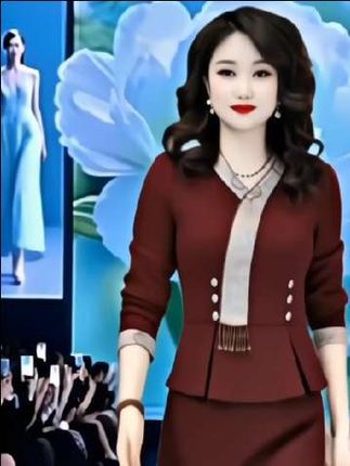 #品质女装 #红色假两件套连衣裙#谁穿谁美#美出高级感穿搭@DOU+小助手