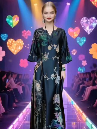 #新中式复古连衣裙 #宽松连衣裙穿搭技巧 #中老年穿搭 #妈妈装连衣裙 #洋气减龄