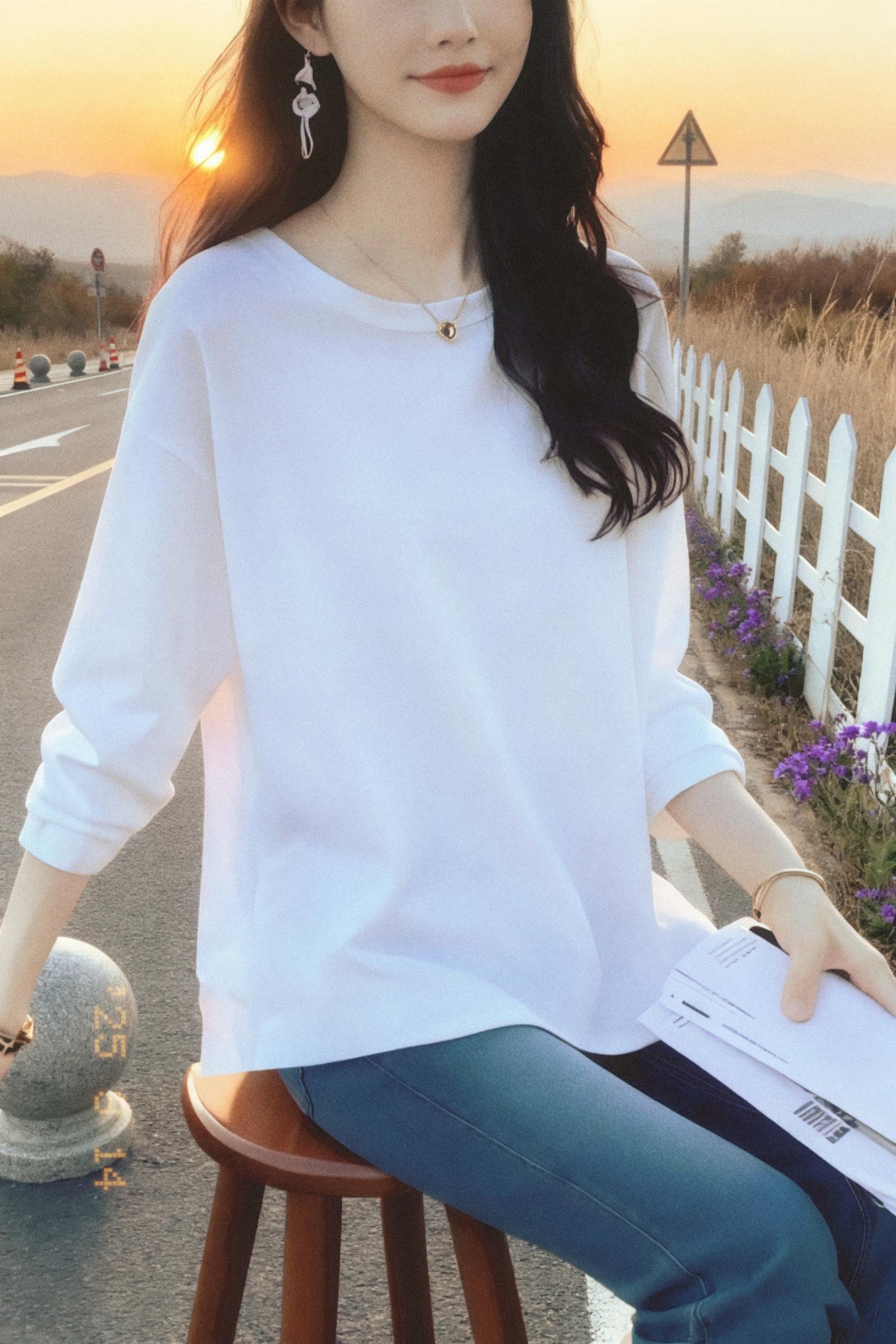 #长袖t恤 #洋气减龄 #谁穿谁好看 #大码女装 #遮肉显瘦