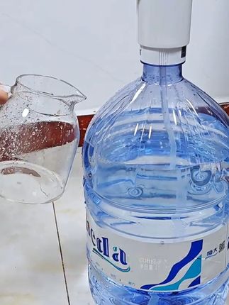 子路桶装水锂电池双孔双泵抽水器电动抽水器USB充电矿泉水桶装水