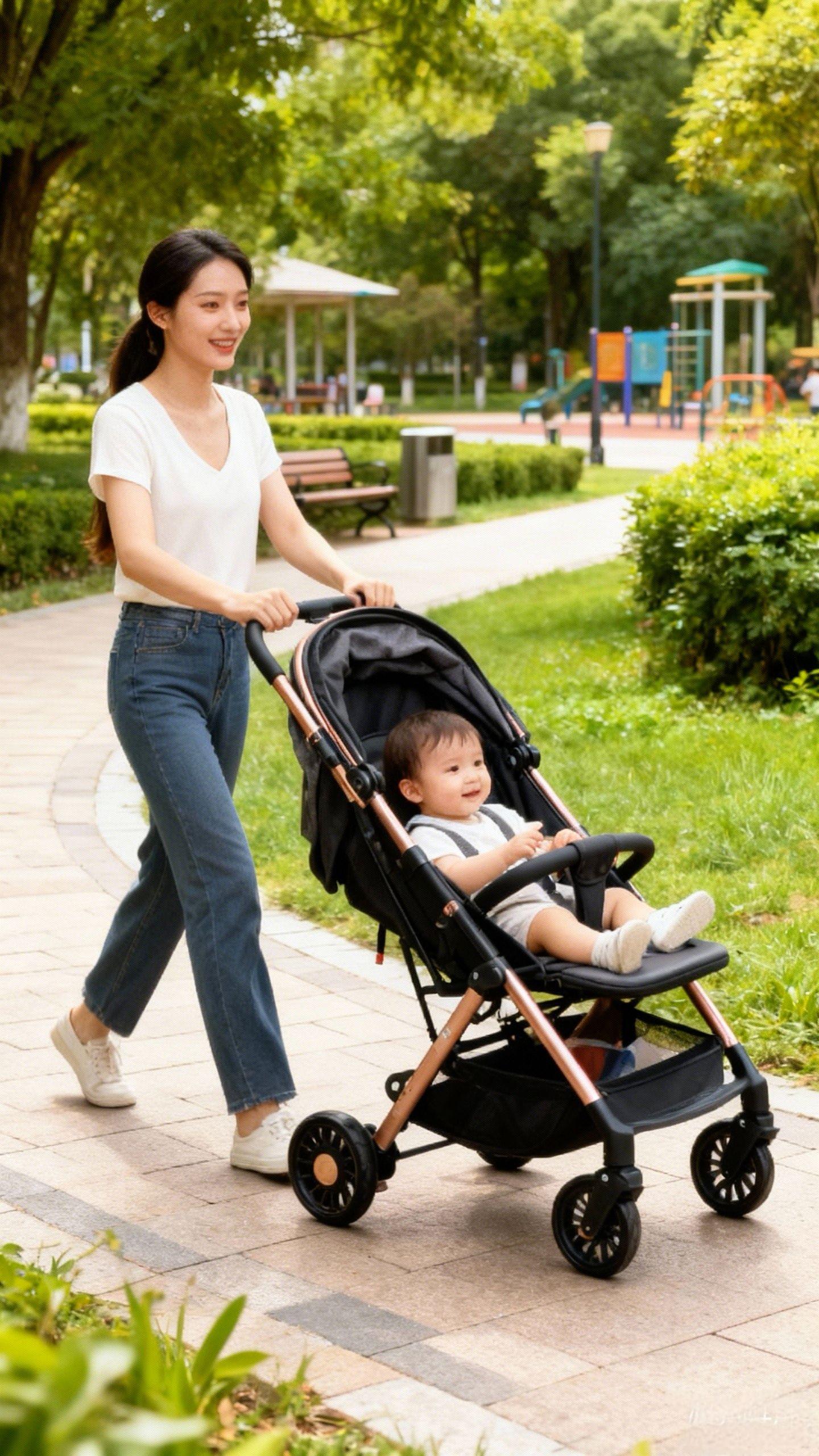 儿童手推车。#婴儿推车可坐可躺轻便折叠 #婴儿手推车可坐可躺可折叠 #手推车 #儿童手推车 #手推车推荐