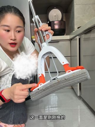 用这个拖把真的太解压了,厨房拖得干干净净的#佳帮手海绵吸水拖把 #佳帮手拖把 #吸水拖把免手洗 #免手洗懒人拖把 #生活好帮手