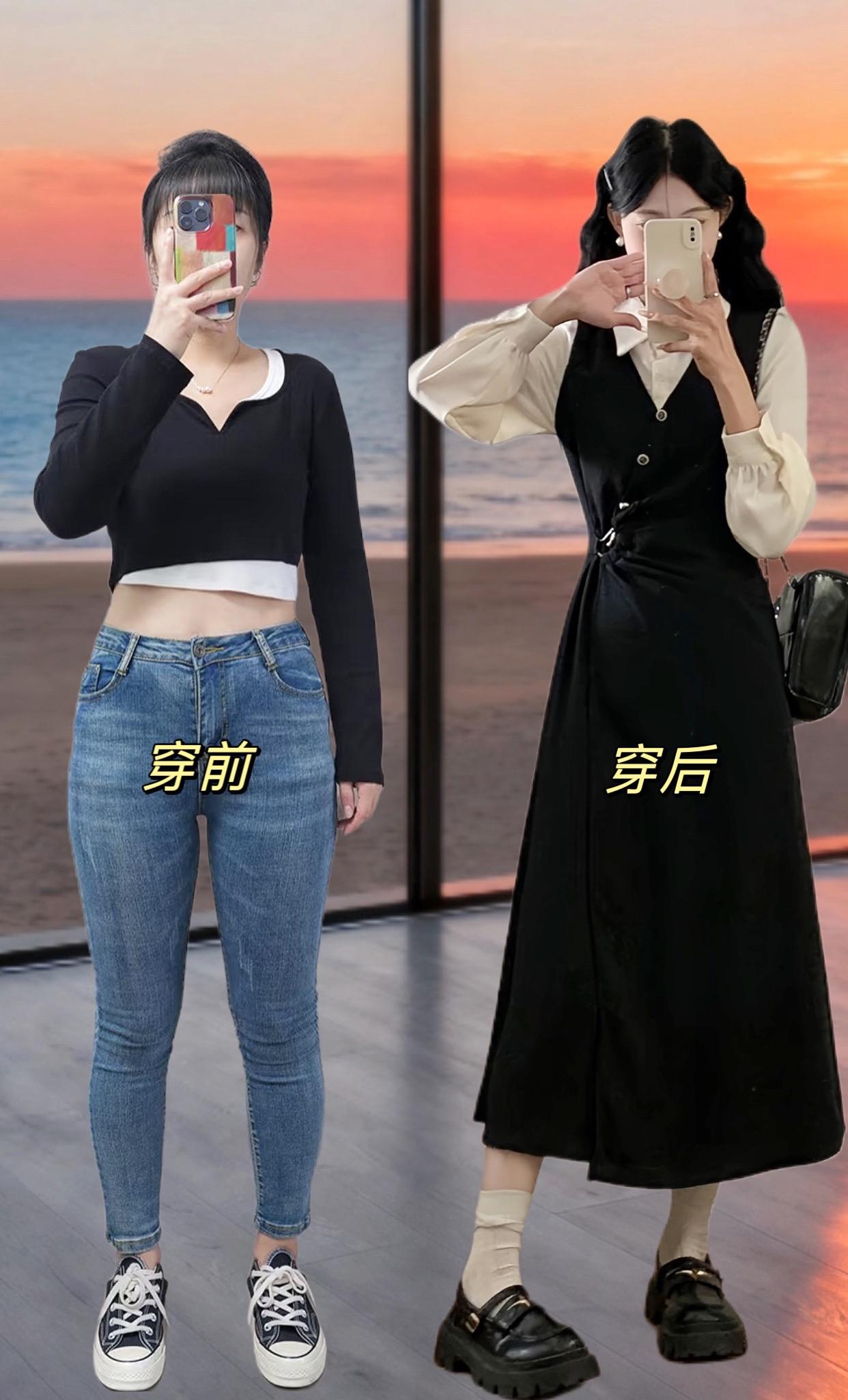 80-160斤春秋显瘦连衣裙。#显高显瘦 #小个子显高显瘦穿搭 #出游穿搭 #梨形身材穿搭 #这么穿显瘦20斤