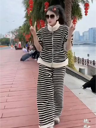 睡衣女士大码长袖韩版可爱家居服加厚保暖珊瑚绒套装加绒波点@DOU+小助手