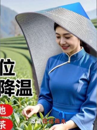 披风干农活尖顶遮阳帽户外防晒男士钓鱼叠穿防雨采茶防晒#晴雨两用伞 #好东西一起分享