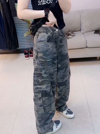 155小个子#休闲减龄穿搭 #梨形身材穿搭 #工装裤穿搭