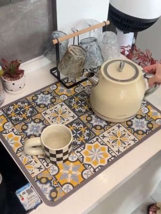 #杯垫 #沥水垫 #沥水垫子 #厨房沥水垫 #生活好帮手 厨房台面沥水垫杯垫碗盘吸水垫隔热垫防油家用免洗防烫速干