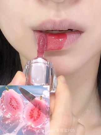 敲显白的芭乐水红色!!!镜面感亮到反光!!! #口红试色 #神仙唇釉 #皮可熊丰唇蜜