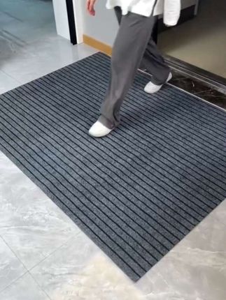 门口入户门加厚地垫迎宾酒店门厅垫子蹭泥蹭土双条纹垫子可裁剪#地垫门垫 #防滑垫 #入户门地垫 #结实耐用 #美观实用