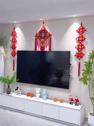 #中国结三件套 挂客厅,过道美观喜庆,寓意又好#中国结挂件客厅大号 #喜庆用品 #新家入住
