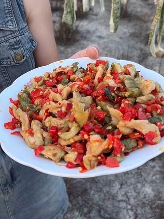 菜瓜干拌剁椒下饭咸菜 #安徽寿县 #下饭菜 #菜瓜干 #咸菜 #剁椒酱