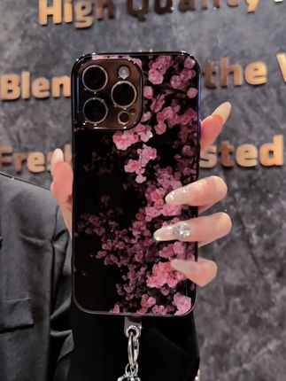 粉色花朵适用苹果vivo华为oppo小米iPhone17电镀玻璃防摔手机壳潮#手机壳推荐 #手机壳 #强烈推荐 #防摔手机壳 #数码科技