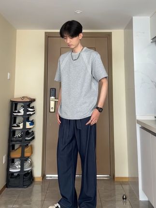 能不能别再穿紧身裤了 #男生穿搭 #ootd #牛仔裤 #休闲裤