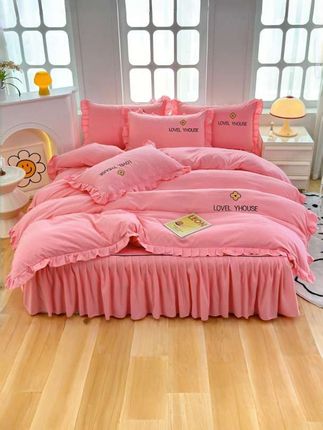 #水洗棉四件套#床裙四件套#四季四件套#四件套 #床上用品