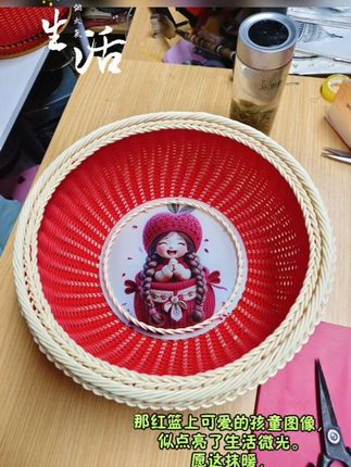 #我的手工作品 今天必须展示一下我的作品#藤条编织 #纯手工编制