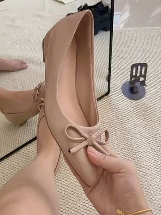 #尖头增高裸色单鞋 #一脚蹬 #单鞋女 #女鞋推荐