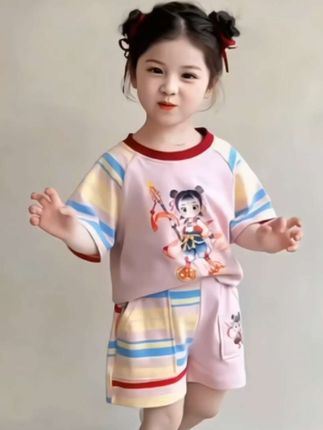 哇塞,孩子们都喜欢的小套装套装,穿着舒服又好看哦!#夏季穿搭 #谁穿谁好看 #高品质童装 #生女儿就是用来打扮的 #萌娃穿搭 @DOU+小助手 @DOU+上热门
