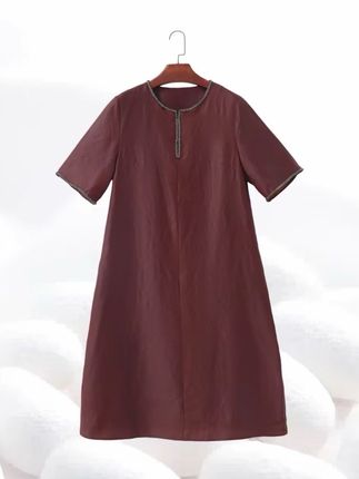 #中式美学服饰 #香云纱连衣裙 #红云纱连衣裙 #非遗香云纱穿搭 #秀出新国风 @巨量千川