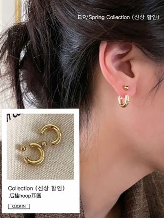 925银耳饰 C圈后挂式耳圈耳环女小众设计感简约高级感 #耳饰 #夏日通勤休闲穿搭 高级 #冷淡风 #夏日通勤休闲穿搭#精致女人必备