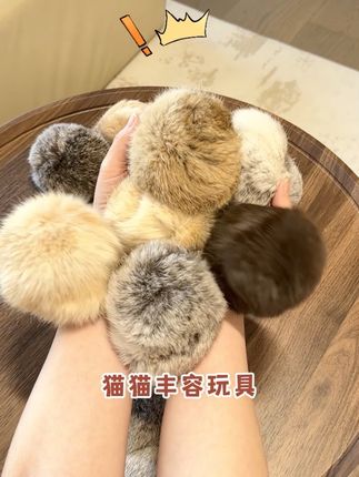 崽!妈妈又给你打猎回来啦!这个兔毛是纯天然的,而且毛毛里还给大家缝了皮筋,家里有报废的逗猫棒可以无缝衔接上,挂在棒棒上更好玩哦~#养宠必备 #萌宠 #宠物好物 #猫玩具 #逗猫神器