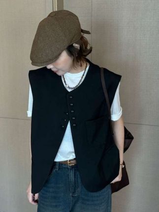 休闲短款马甲#西装马甲外套#优雅气质 #舒适百搭 #引领时尚潮流 #