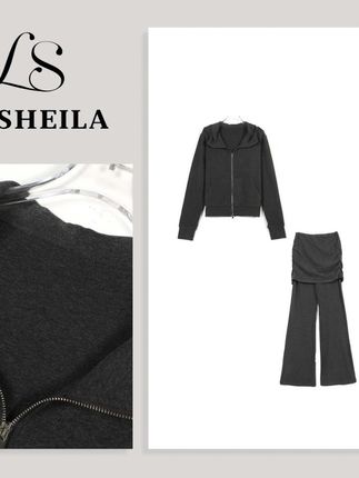 #小个子秋冬穿搭 LA.Sheila “小蛮腰”连帽卫衣微喇裙裤套装#上热搜 #流量来了 #穿搭#套装