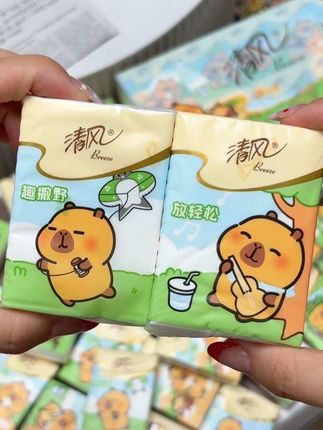 姐妹们国庆出游纸巾也要备好啊,清风家的这款手帕纸可爱又方便,性价比超高,没用过的一定要试试#清风 #清风手帕纸 #手帕纸 #卡皮巴拉 #国庆出游