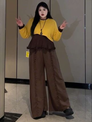 好明媚对黄#穿搭 #大码女装 #显瘦穿搭 #ootd穿搭 #今天穿什么