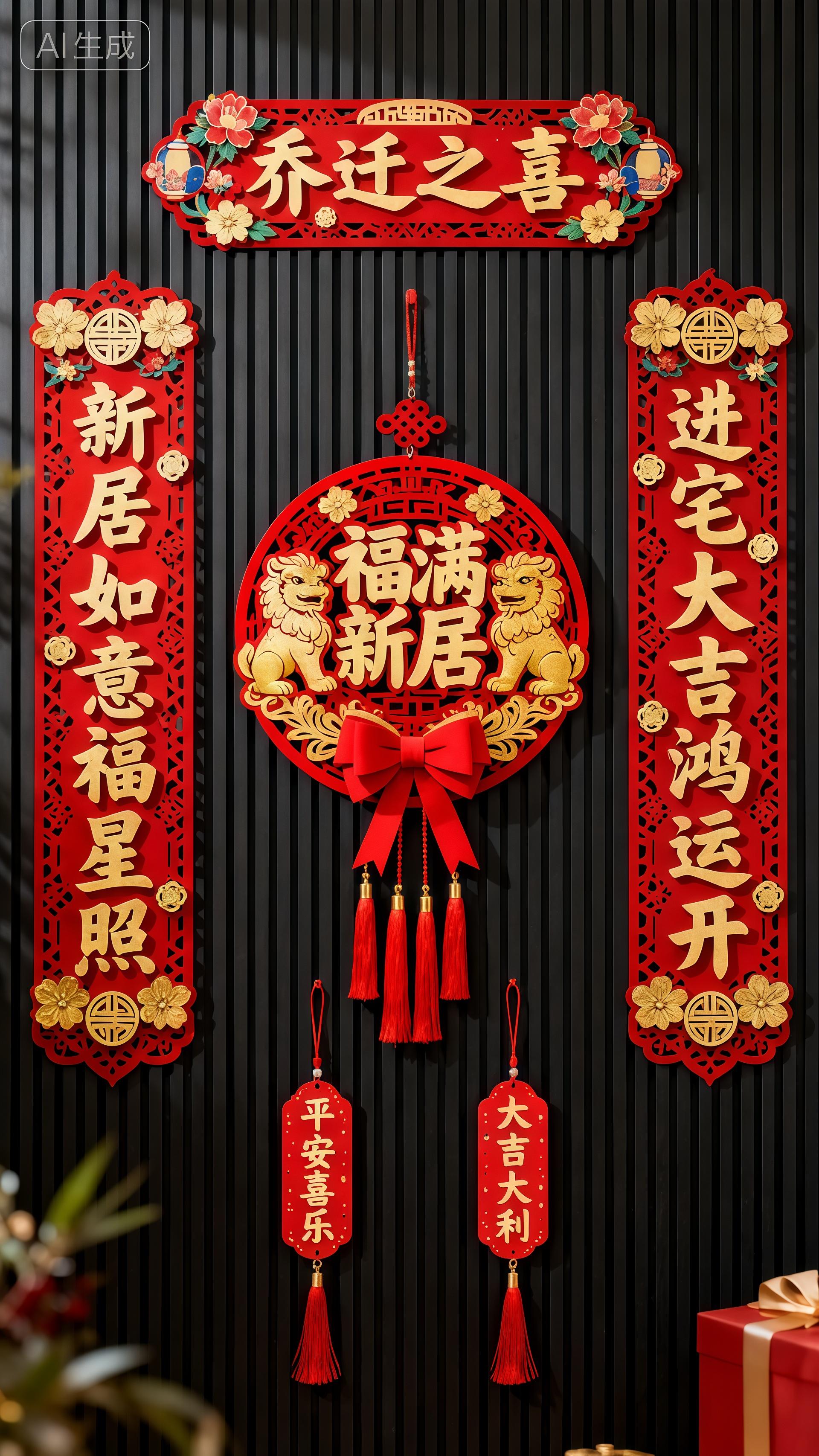 对联。#新家入住 #五福临门 #对联 #对联大礼包 #搬新家