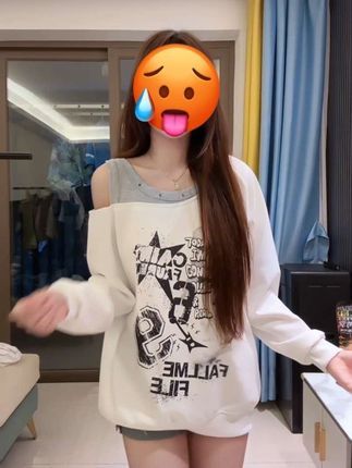 卖爆的美式辣妹卫衣!!宝宝们要看的白色来了~#辣妹穿搭 #穿搭分享 #早秋穿搭 #卫衣 #显瘦穿搭