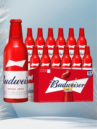 【官方旗舰店】百威经典铝瓶啤酒355ml*24瓶 麦香浓郁9.7度#百威啤酒 #经典啤酒 #麦香浓郁 #好喝不贵 #啤酒推荐
