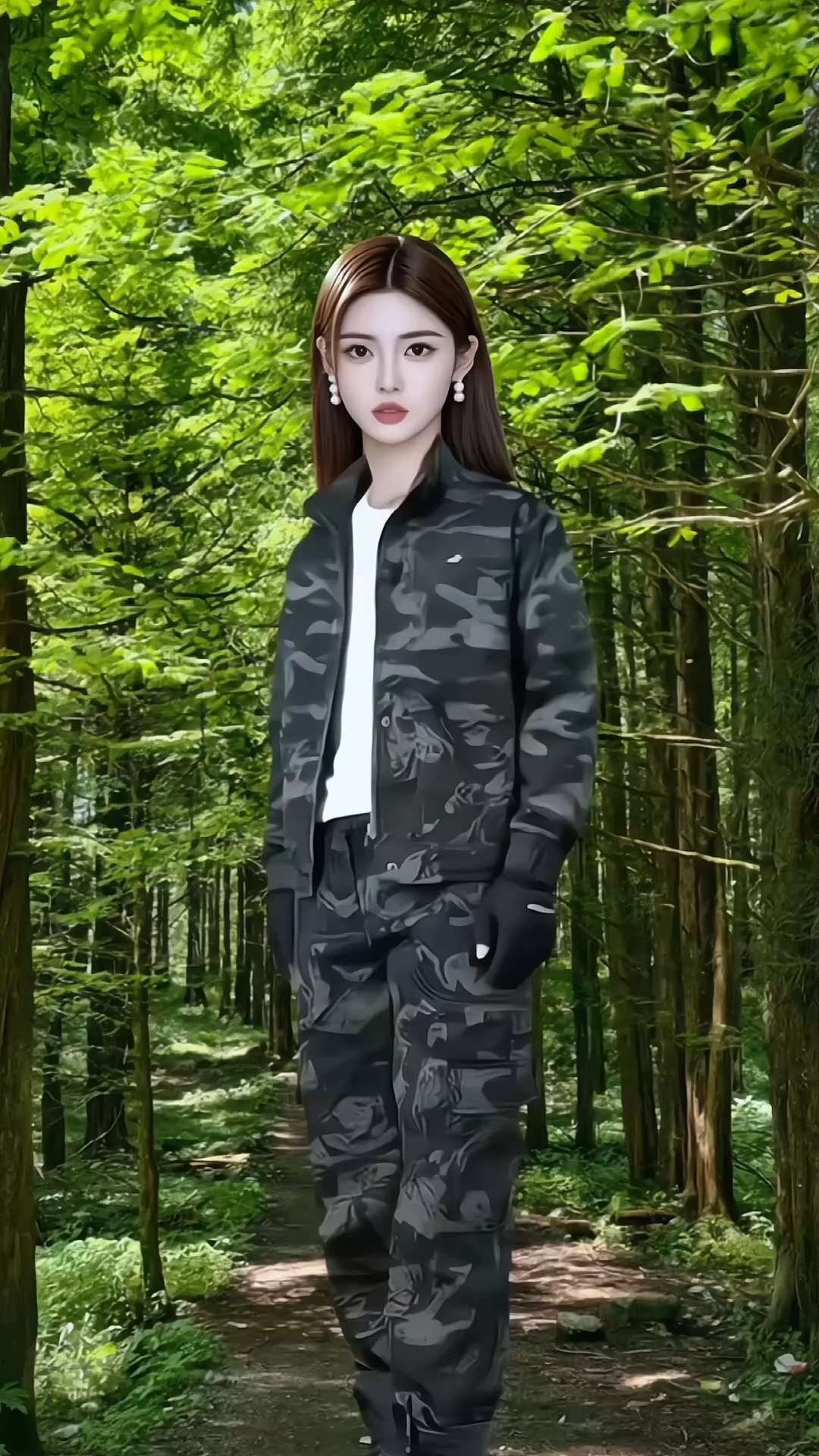 #工装穿搭 #户外服装 #男女同款迷彩服工作套装##工装裤穿搭