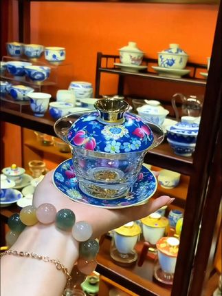 旭东好物 高档家用茶具套装#茶具#盖碗#珐琅彩#优雅气质 #喝茶那点事 #高端茶器
