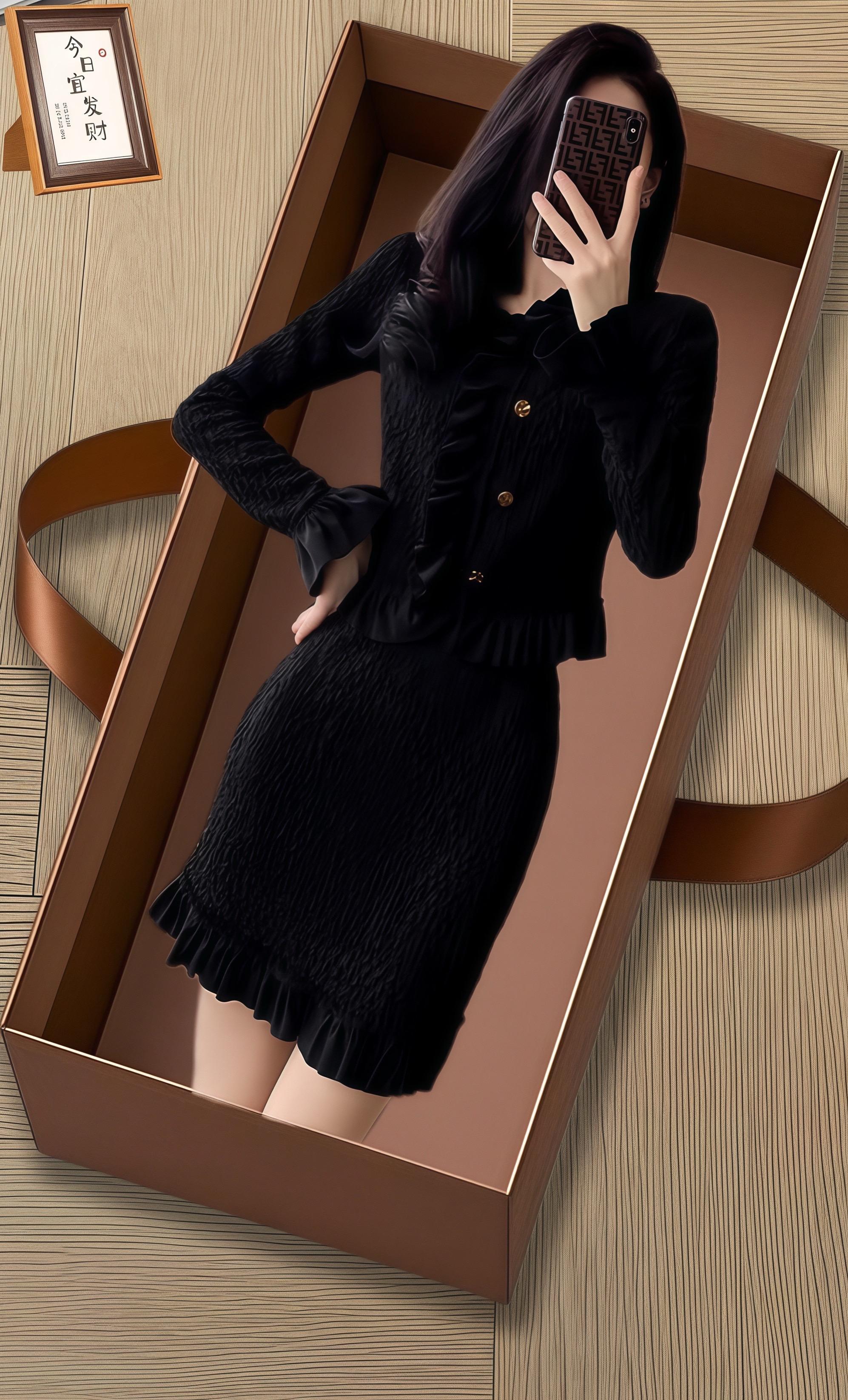 高级感法式小香风套装。#暖fufu的冬日ootd #费尔岛毛衣是暖系流光的神 #来双11解锁秋冬本命穿搭 #第一批双11课代表来了 #秋冬ootd