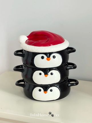 敲可爱的企鹅泡面碗#泡面碗 #企鹅 #可爱餐具 #实用好物分享