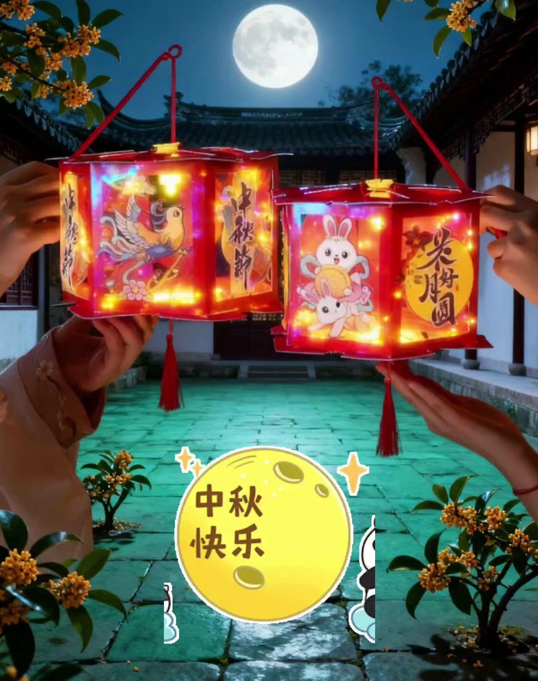 这组中秋家庭照太有氛围感了!中式庭院、圆月、花灯,一家人穿汉服温馨又雅致,把中秋团圆的美好全都定格住了,看着就觉得幸福满满,很有传统节日的仪式感#上热搜 #中秋快乐