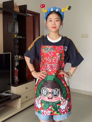 这款东北大花围裙寓意太好了,还自带擦手巾呢 #围裙 #东北大花围裙 #防污围裙 #质量杠杠滴 还有两个大口袋真的好方便