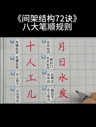 #练字技巧 #硬笔楷书